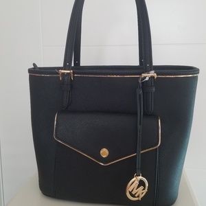 MICHAEL Michael Kors Saffiano Frame Leather Tote